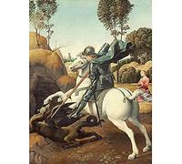 Raphael Saint George And The Dragon Art Print Canvas Premium Wall Decor Poster Mural