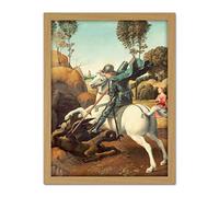 Raphael Saint George And The Dragon Large Framed Art Print Poster Wall Decor 18x24