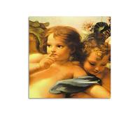 Raphael《Sistine Madonna by Cherubs》Print Poster Canvas Room Aesthetic Wall Art Prints Home Modern Decor 24x24inch(60x60cm)