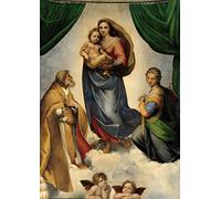 Raphael: The Sistine Madonna. Fine Art Print/Poster. Size A4 (29.7cm x 21cm)