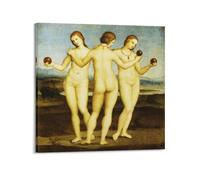 Raphael《The Three Graces》Print Poster Wall Art Bedroom Prints Home Decor Hanging Picture Canvas 24x24inch(60x60cm)