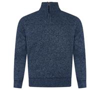 Raphael Valencino 1/4 Zip Sweater Jumper Pullover Long Sleeve Funnel Neck Fleece Lined Casual Mens M-XXL RYC Carabou (UK, Alpha, XL, Regular, Regular, Navy)