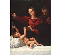 Raphael Workshop The Holy Family Art Print Canvas Premium Wall Decor Poster Mural