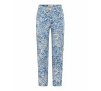 Raphaela by Brax Women's Luca 6/8 Summer Paisley Trouser, 25 Indigo Blue, 32W x 32L