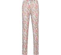 Raphaela by Brax Women's Lorella Kick Watercolour Flowers Slacks, Hibiscus, 36W x 32L