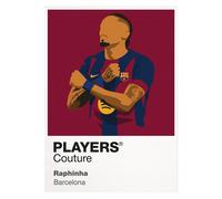 Raphinha Barcelona Icon Frame Kids T-Shirt - Red / 7-8 years