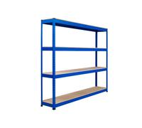 Rapid 1 Heavy Duty Shelving With 4 Chipboard Shelves 2134wx1980h (Blue)