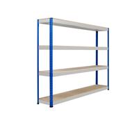 Rapid 1 Heavy Duty Shelving With 4 Chipboard Shelves 2440wx1980h (Blue/Grey)