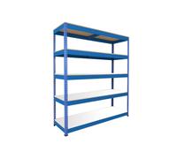 Rapid 1 Heavy Duty Shelving With 5 Melamine Shelves 1830wx2440h (Blue)