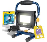 Rapid 2000 Lumen DIY LED Worklight | Portable Construction IP65 Flood Light | Professional IP65 Weatherproof Site Light with Glare-Free Glass Diffuser and 2.5m Cable [6000K Daylight]