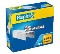 Rapid 23/24mm Strong Staples, For Stapling 150-210 Sheets, Use with Heavy Duty Staplers, Galvanised Wire, Box of 1000, 24870500