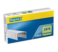 Rapid 23/8mm Standard Staples, For Stapling 10-40 Sheets, Use with Heavy Duty Staplers, Galvanised Wire, Box of 1000, 24869200