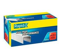 Rapid 24/8+mm Super Strong Staples, For Stapling up to 50 Sheets, Use with Desktop Staplers and Pliers, Galvanised Wire, Box of 5000, 24860100
