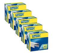 Rapid 24860100, staples 24/8+ mm, super strong, zinc-plated, pack of 5000, 24/6, 1