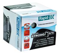 Rapid 24871500 9/12 Super Strong Staples, 12 mm Leg Length, Hard Steel Wire, 90 Sheets, Pack of 5000
