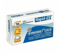 Rapid 26/6mm Strong Staples, For Stapling up to 20 Sheets, Use with Desktop Staplers, Galvanised Wire, Box of 1000, 24861400