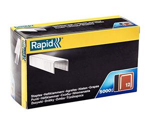 Rapid 40100520 High Performance No.12 Staples, Leg Length: 12 mm, -5000 Pieces