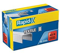 Rapid 43/8mm Super Strong Textile Staples, up to 14 Sheets, 10000 Pieces