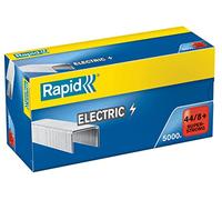 Rapid 44/8+mm Strong Staples, For Stapling up to 50 Sheets, Use with Electric Staplers, Galvanised Wire, Box of 5000, 24868900
