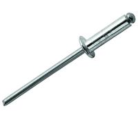 Rapid Aluminium Blind Rivets 4 x 14 mm for Riveting Pliers, 50 Pieces | Aluminum low-profile round head; 8-10 mm grip range; 4 mm diameter; for metal & plastic; 50 pieces; drill bit included