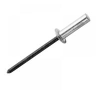 Rapid Rivets Waterproof Rivets Including Drill Piece, 3.2 x 8 mm, 5000399 - 50 Pieces, Silver/ Blue/ Clear