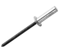 Rapid Rivets Waterproof Rivets Including Drill Piece, 3.2 x 8 mm, 5000399 - 50 Pieces, Silver/ Blue/ Clear