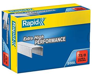 Rapid 73/8mm Super Strong Staples, For Stapling 10-30 Sheets, 5000 Pieces | Use with Heavy Duty Stapling Pliers, Galvanised Wire, 24890300