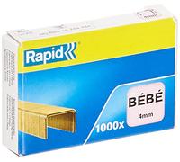 Rapid BEBE Copper Staples, For Stapling up to 15 Sheets, Use with Stapling Pliers, Copper Wire, Box of 1000, 11974600