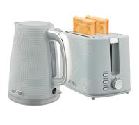 Rapid Boil Kettle and Toaster Set 1.7L 2 Slice Black Kitchen Appliance Bundle