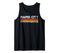 Rapid City South Dakota Retro Stripes Vintage City Design Tank Top