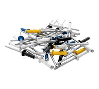 Rapid Rivets Automotive Including Drill Bit, Blue, Yellow, Black and White, 4.8 x 16 mm, 5000404 - 32 Pieces