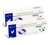 Rapid COVID-19 Antigen Test Kit UK - Xpress Testing 10 Pack, Results in 15 Min, CE-Certified, Self-Test at Home.