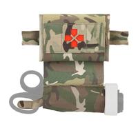 Rapid Deploy Tactical First Aid Kit - Micro Compact MED Pouch, MOLLE ompact Belt Trauma Kit Pack with Tourniquet Holder(Cp)
