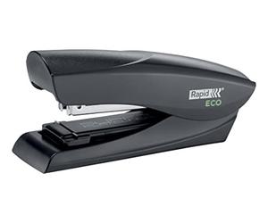 Rapid ECO Half Strip Stapler, Compact & Heavy Duty Small Stapler Made Using Recycled Plastic, For Home, Office Or School Use, Eco Conscious Stationery Range, Black, 24812701