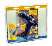 Rapid Hot Glue Gun EG111 - 25W Mini, 26 glue sticks 12×190mm (500g), 1.6mm nozzle, UK Plug, Blue
