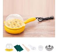 Rapid Egg Cooker,Electric Egg Cooker for Hard Boiled Eggs,Multifunctional 2 in 1 Egg Boiler Non Stick Egg Frying Pan,Automatic Off Egg Maker for Home Kitchen(yellow)