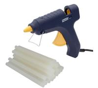 Rapid Hot Glue Gun EG111 - 25W Mini, 26 glue sticks 12×190mm (500g), 1.6mm nozzle, UK Plug, Blue