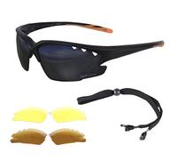 Rapid Eyewear ‘Fusion’ Polarised Outdoor Sports Sunglasses. Mens and Womens | Interchangeable anti-mist lenses. Ideal for cricket, fishing, running, driving, tennis. UV400 protection. Multi-lens system