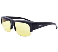 Rapid Eyewear Night Time Driving Over Glasses: Womens and Mens: Anti-Glare | Will fit over your specs. Anti headlight glare yellow lens. AR coated lens for dark vision driving your car or riding a bike