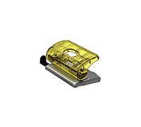 Rapid F5 Colour'Ice Mini 2 Hole Punch, Punches up to 10 Sheets, Adjustable Guide Bar, Compact Design, Yellow, 5001329
