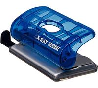 Rapid F5 Mini 2 Hole Punch, Punches up to 10 Sheets, Adjustable Guide Bar, Compact Design, Translucent Blue, 21162804