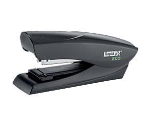 Rapid Fashion Flat Clinch Stapler Half Strip Half strip 25 Sheets Black 24/6, 26/6 Plastic