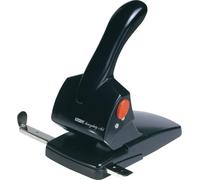 Rapid Fashion HDC65 Heavy Duty 2 Hole Punch, Punches up to 65 Sheets, Adjustable Guide Bar, Ergonomic Handle, Black, 20922601