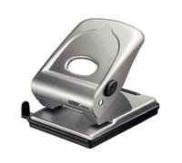 Rapid FMC40 2 Hole Punch, Punches up to 40 Sheets, Adjustable Guide Bar, Metal, Silver, 21835602