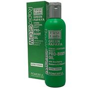 Rapid Glow Green Papaya Strong Skin Brightening Beauty Hand & Body Oil 200ml - with Bearberry, Mulberry & Vitamin C Tones, Clears, Hydrates, Softens, with Niacinamide