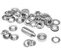 RAPID Grommets 12 X 23Mm (25) + Metal Anvil & Hammer in Silver Rapid Silver