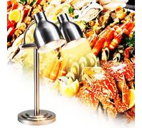 rapid heating Commercial Stainless Steel Adjustable Portable Infrared Heating Lamp(Silver)