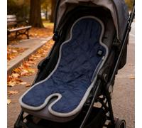 Rapid Heating USB Baby Strollers Cushions 3-Temperature Levels Fast Heating Pad with Type-C, 8-12Hrs Battery Washable & Non-Slip Liners for Car Seat, High Chair, and Stroller (Black, One Size)