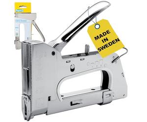 Rapid Heavy Duty Manual Staple Gun PRO R28 for No. 28 Staples, Cable Tacker | Easy-to-Squeeze Trigger, 3-Step Force Adjuster, and All-Steel Casing and Wear Parts, Made in Sweden (5001672)