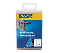 Rapid High Performance No.8 Galvanised Steel Brad Nails, Wire Length: 30 mm, 5000184 - 4200 Pieces